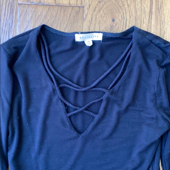 Revolve long sleeve top- black xs - Picture 3 of 3